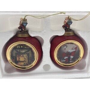 2 Norman Rockwell In this Christmas Spirit / The Day After Christmas Ornaments